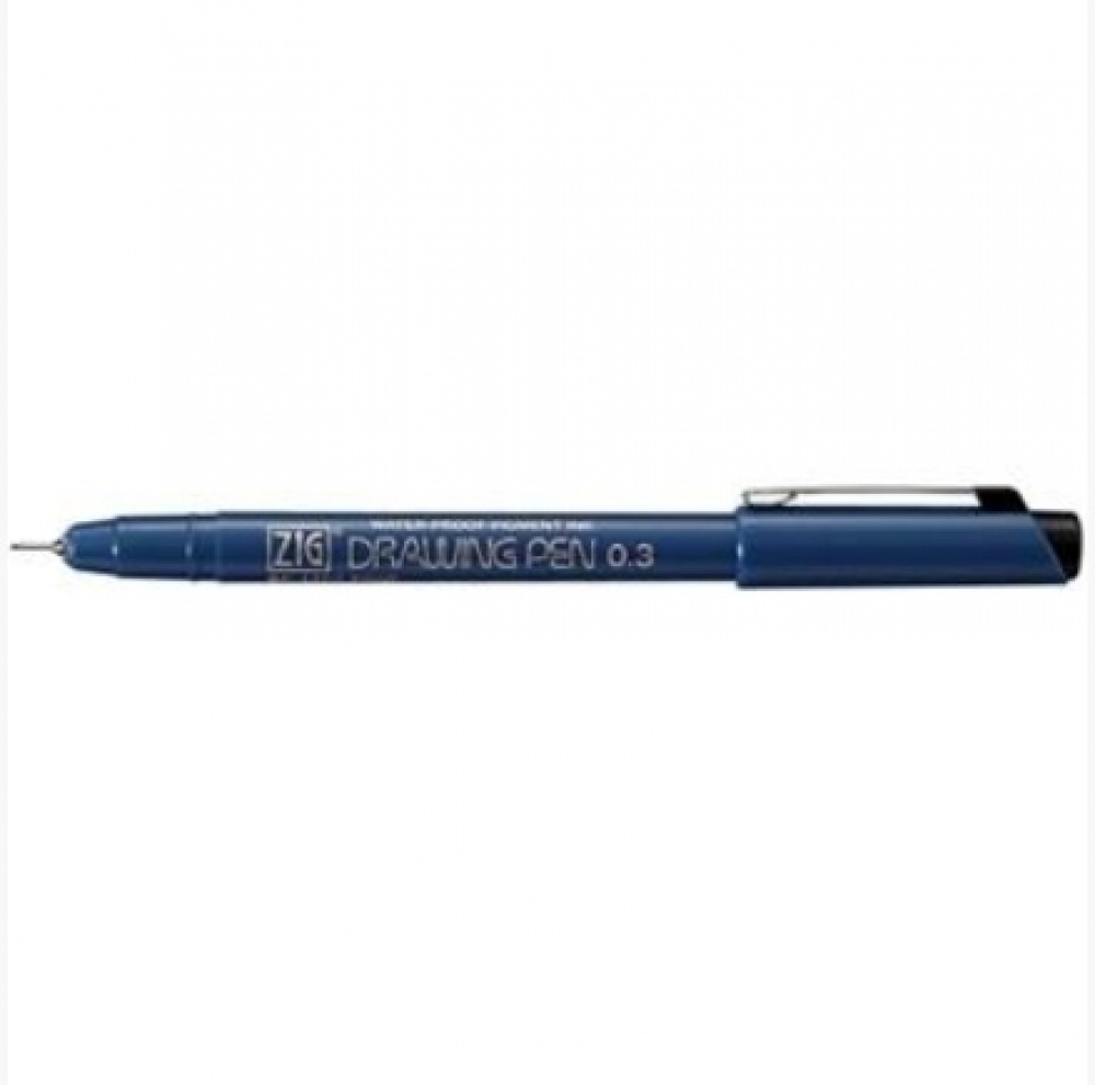 Textningspenna Fineliner, ZIG KUREATAKE 0,3 mm, svart i gruppen Förvaring / Kontorsmaterial hos SmartaSaker.se (42954)