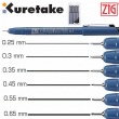 Textningspenna Fineliner, ZIG KUREATAKE 0,5 mm, svart Textningspenna Fineliner, ZIG KUREATAKE 0,5 mm, svart