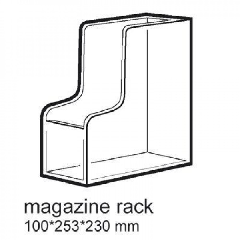 Tidskriftssamlare, PALASET, 25,3 x 10 x H 23 cm, Vit i gruppen Förvaring / Kontorsmaterial hos SmartaSaker.se (42959)
