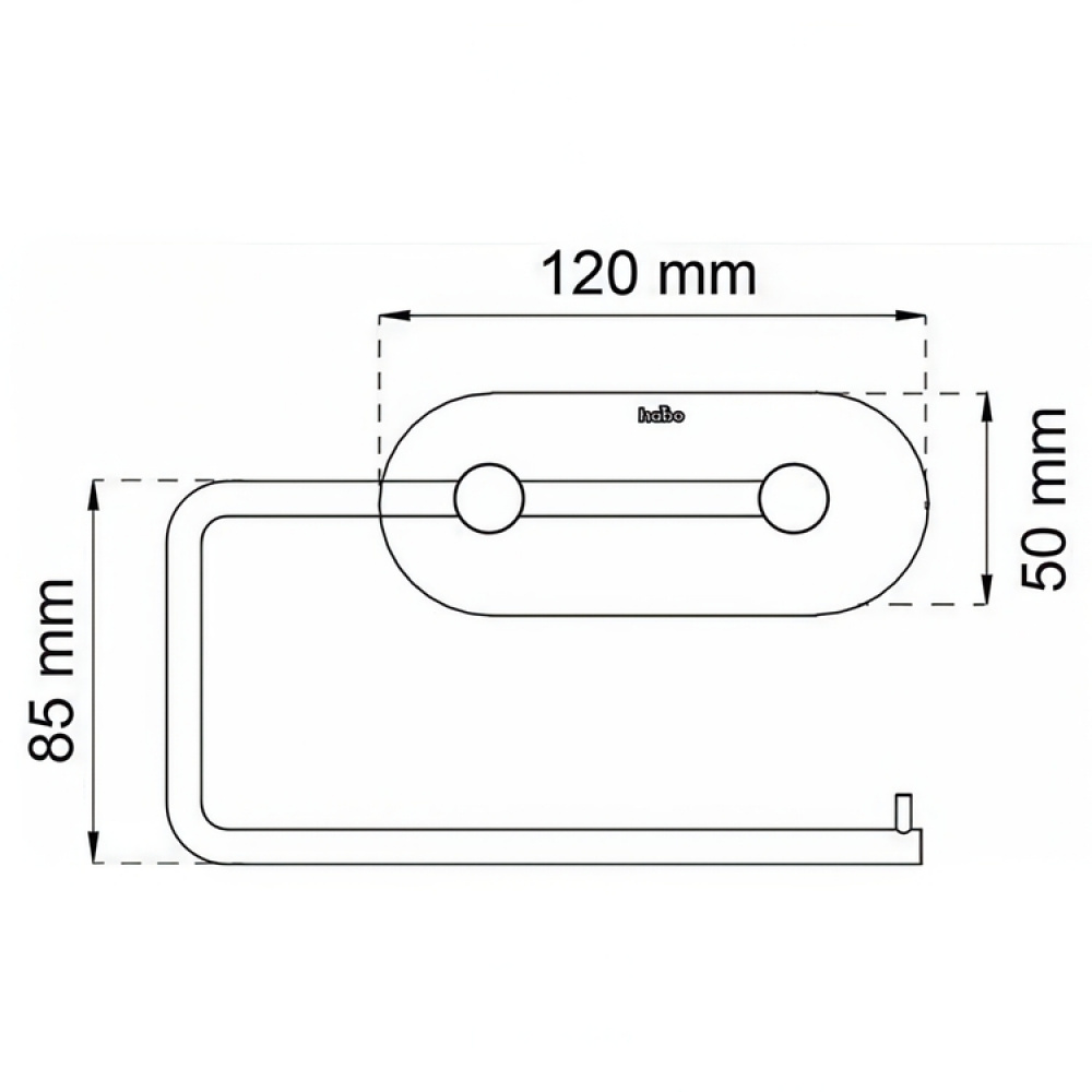 Toapappershållare, Självhäftande, HABO PLAIN, Svart i gruppen Förvaring / Badrumsförvaring hos SmartaSaker.se (42964)