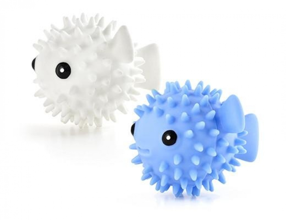 Torkbollar till torktumlaren i form av fiskar, PUFFER FISH DRYER BUDDIES, 2 stycken, Blå / Vit i gruppen Förvaring / Tvätt och tork hos SmartaSaker.se (42968)