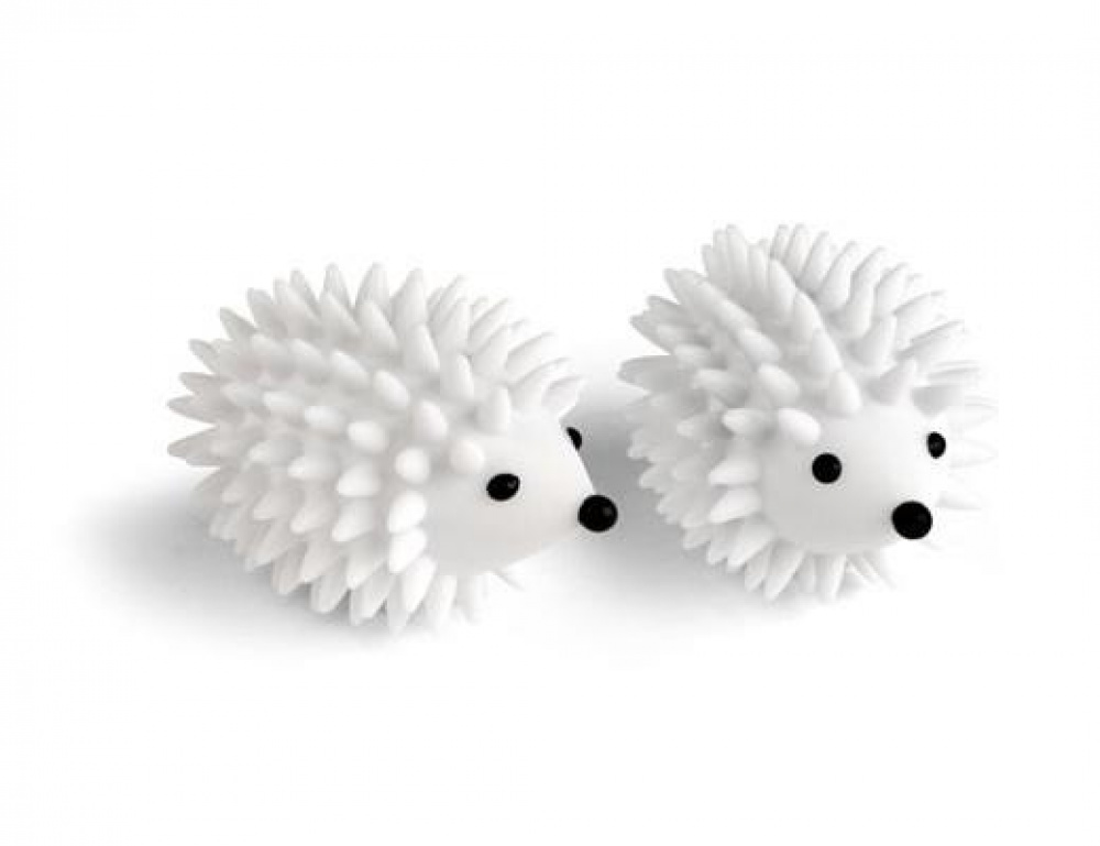 Torkbollar till torktumlaren i form av igelkottar, 2 stycken, HEDGEHOG DRYER, Vita i gruppen Förvaring / Tvätt och tork hos SmartaSaker.se (42969)