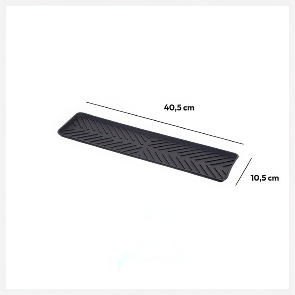 Torkmatta med kanter, Långsmal, SLIM DRAINING MAT, 40,5 x 10,5 cm, Mörkgrå i gruppen Förvaring / Köksförvaring / Diskställ och diskbänk hos SmartaSaker.se (42977)