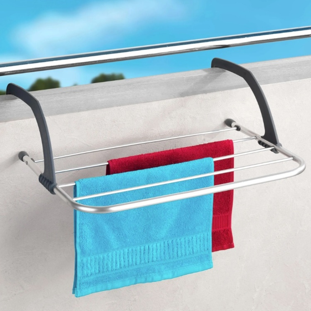 Torkställning / Balkongbord, CLEVER DRYING RACK, 3 m, Silver / Grå i gruppen Förvaring / Tvätt och tork / Torkställningar hos SmartaSaker.se (42980)
