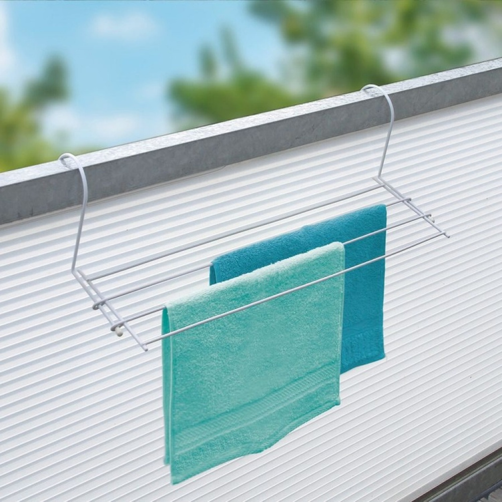 Torkställning för element & balkong, WÄSCHENTROCKNER, 59 x 16 cm, Vit i gruppen Förvaring / Tvätt och tork / Torkställningar hos SmartaSaker.se (42981)