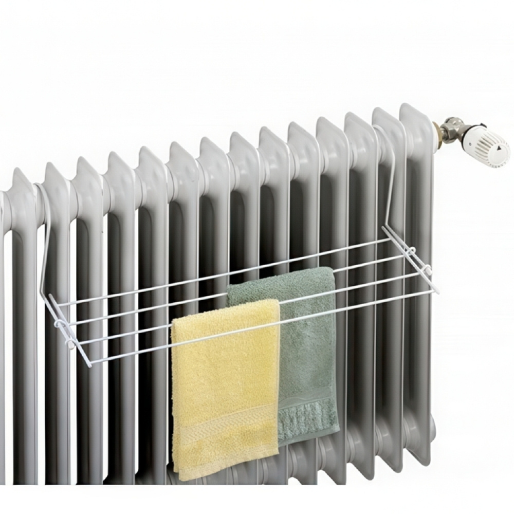 Torkställning för element & balkong, WÄSCHENTROCKNER, 59 x 16 cm, Vit i gruppen Förvaring / Tvätt och tork / Torkställningar hos SmartaSaker.se (42981)