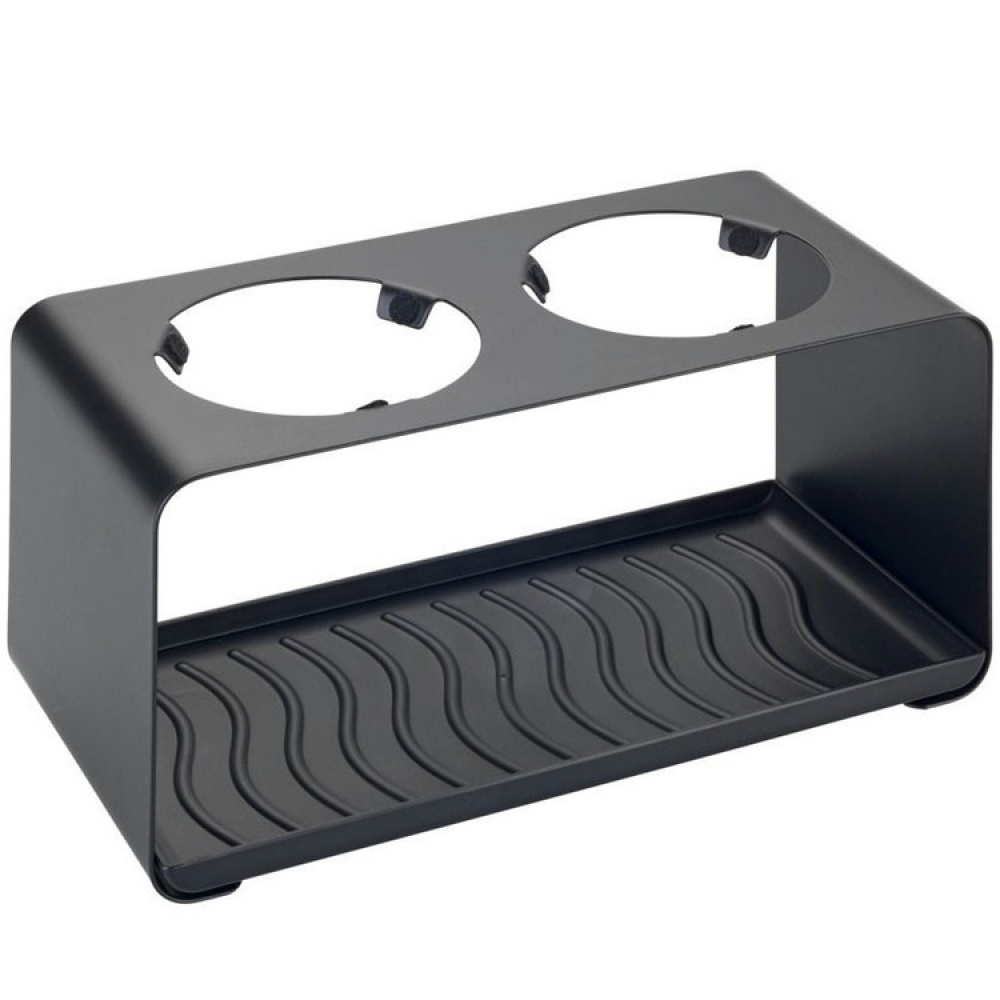 Torkställning i metall för 2 flaskor, WAVE, Svart i gruppen Förvaring / Köksförvaring / Diskställ och diskbänk hos SmartaSaker.se (42988)