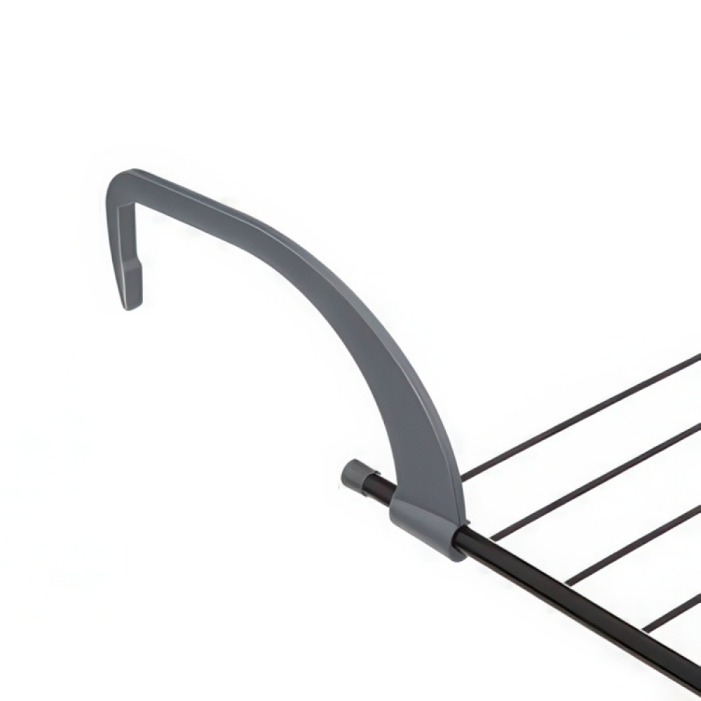 Torkställning, Utdragbart, För element, över dörr & balkong, EXTENDING AIRER, 7 m, Svart i gruppen Förvaring / Tvätt och tork / Torkställningar hos SmartaSaker.se (42989)