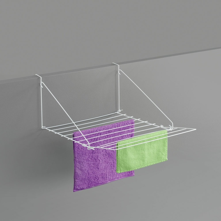 Torkställning, Utdragbart, För element, över dörr & balkong, BREDA, 7 m, Vit i gruppen Förvaring / Tvätt och tork / Torkställningar hos SmartaSaker.se (42990)