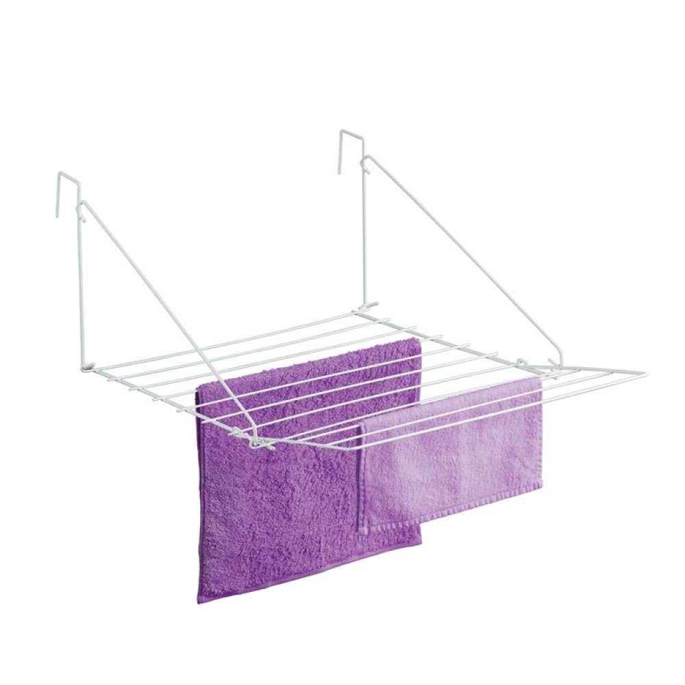 Torkställning, Utdragbart, För element, över dörr & balkong, BREDA, 7 m, Vit i gruppen Förvaring / Tvätt och tork / Torkställningar hos SmartaSaker.se (42990)