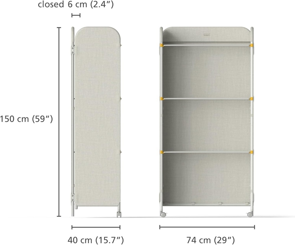 Torkställning, med Skärm och Hjul, ECLIPSE INDOOR AIRER, Joseph Joseph, Beige-grå i gruppen Förvaring / Tvätt och tork / Torkställningar hos SmartaSaker.se (42992)