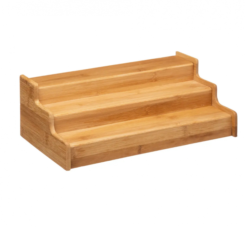 Trappstegshylla i 3 plan, Utdragbar, STRETCH BAMBOO RACK, 31 till 50 cm, Natur i gruppen Förvaring / Köksförvaring / Organisera köksskåp / Kryddställ hos SmartaSaker.se (42996)