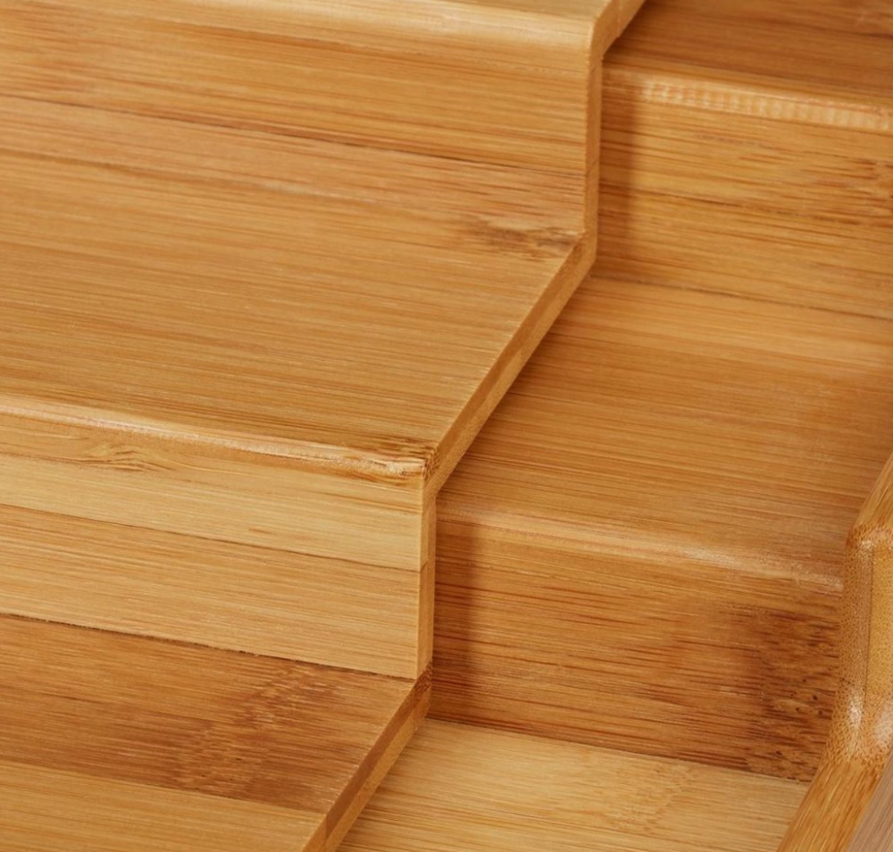 Trappstegshylla i 3 plan, Utdragbar, STRETCH BAMBOO RACK, 31 till 50 cm, Natur i gruppen Förvaring / Köksförvaring / Organisera köksskåp / Kryddställ hos SmartaSaker.se (42996)
