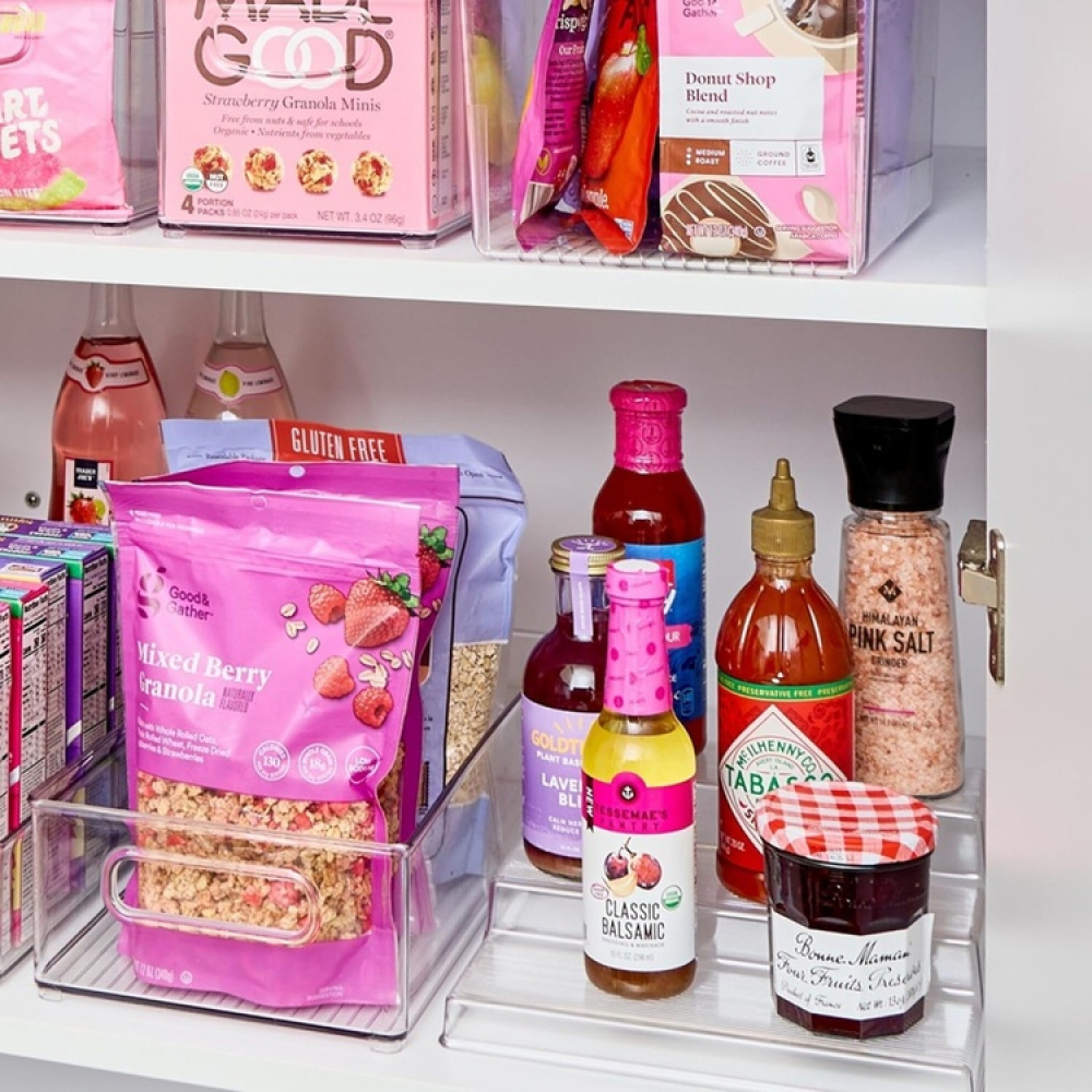 Trappstegshylla, 3 plan, LINUS STADIUM ORGANIZER, 25,4 x 22,2 x H 8,9 cm, Transparent i gruppen Förvaring / Köksförvaring / Organisera köksskåp hos SmartaSaker.se (42998)