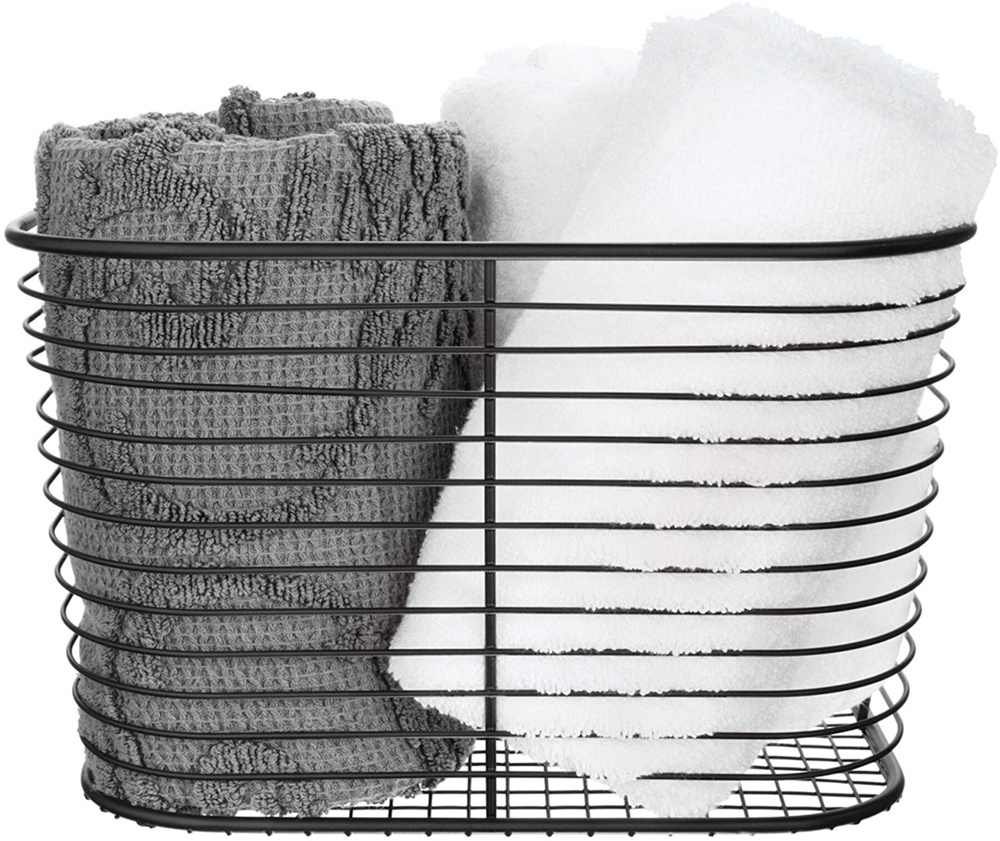 Trådkorg, VIENNA LARGE VANITY BASKET, 24 x 19 x H 19 cm, Svart i gruppen Förvaring / Städförvaring och sopsortering / Städkorgar hos SmartaSaker.se (43003)