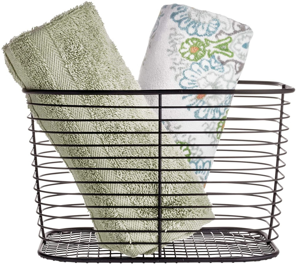Trådkorg, VIENNA LARGE VANITY BASKET, 24 x 19 x H 19 cm, Svart i gruppen Förvaring / Städförvaring och sopsortering / Städkorgar hos SmartaSaker.se (43003)