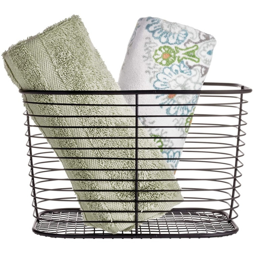 Trådkorg, VIENNA LARGE VANITY BASKET, 24 x 19 x H 19 cm, Svart i gruppen Förvaring / Städförvaring och sopsortering / Städkorgar hos SmartaSaker.se (43003)