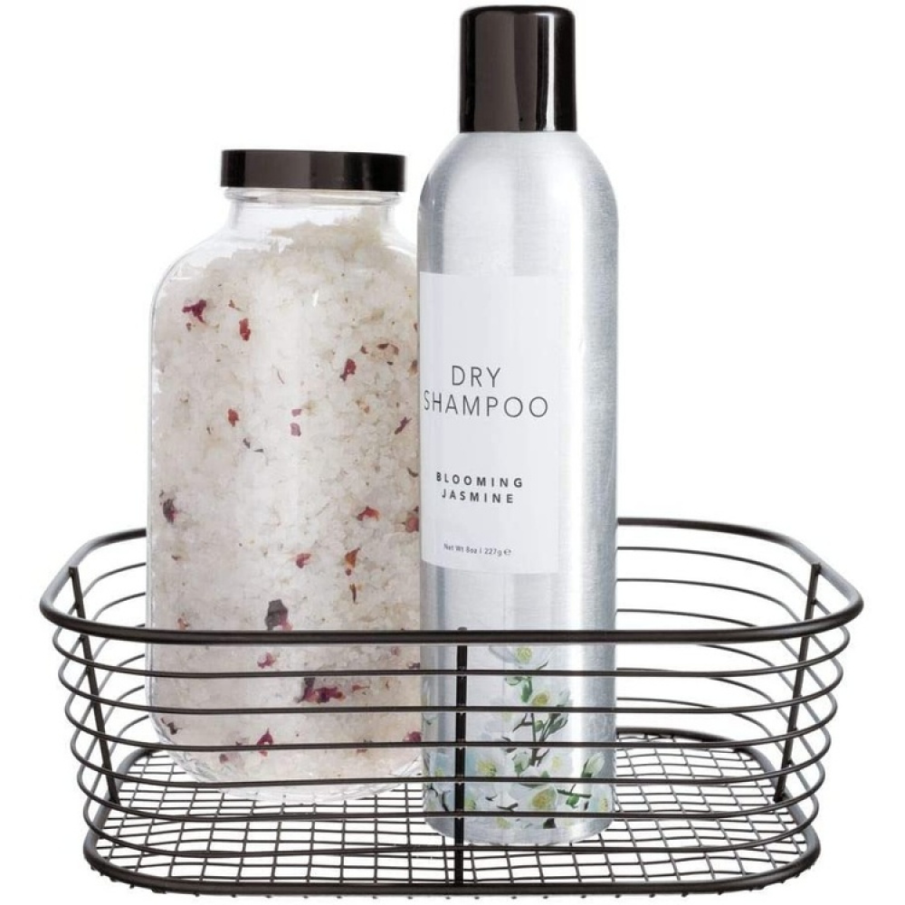 Trådkorg, VIENNA SMALL VANITY BASKET, 24 x 19 x H 8 cm, Svart i gruppen Förvaring / Städförvaring och sopsortering / Städkorgar hos SmartaSaker.se (43004)