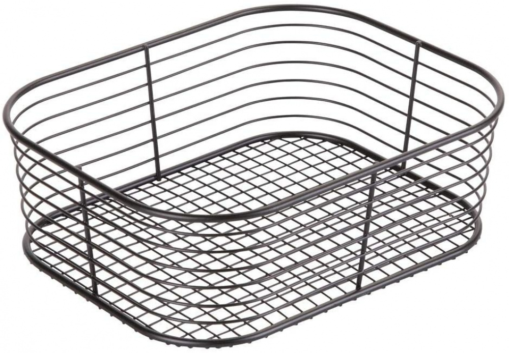 Trådkorg, VIENNA SMALL VANITY BASKET, 24 x 19 x H 8 cm, Svart i gruppen Förvaring / Städförvaring och sopsortering / Städkorgar hos SmartaSaker.se (43004)