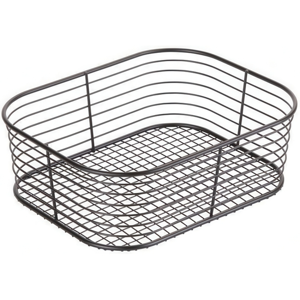 Trådkorg, VIENNA SMALL VANITY BASKET, 24 x 19 x H 8 cm, Svart i gruppen Förvaring / Städförvaring och sopsortering / Städkorgar hos SmartaSaker.se (43004)