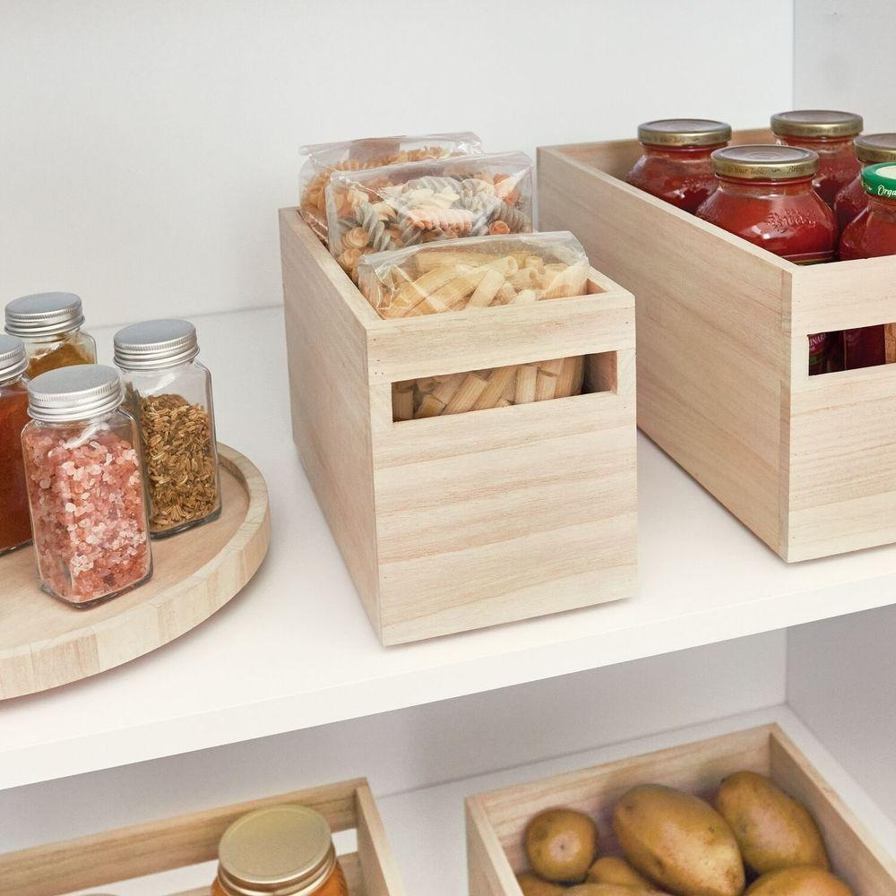 Trälåda, Liten, Låg, PAULOWNIA ECO WOOD BOX XS, 13 x 25,4 x H 10,5 cm, Natur i gruppen Förvaring / Förvaringslådor hos SmartaSaker.se (43012)