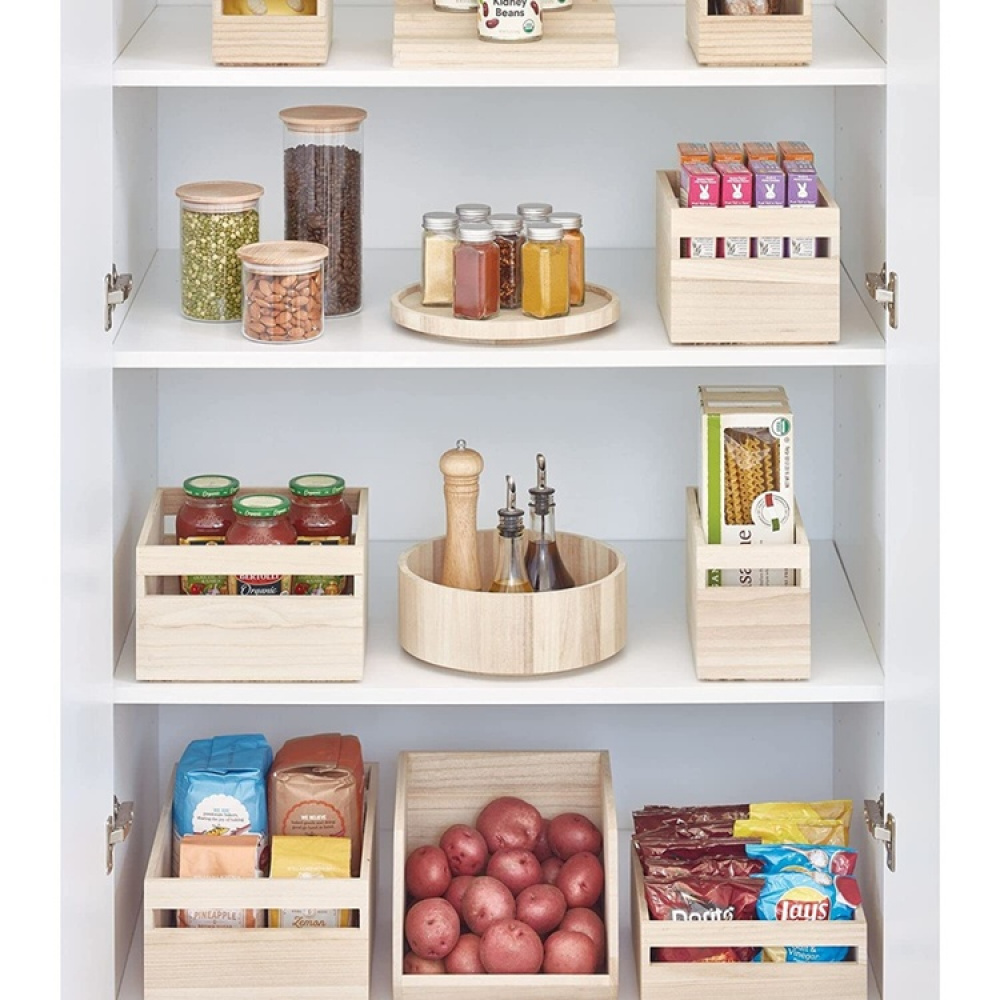 Trälåda, fyrkantig, PAULOWNIA ECO WOOD SQUARE BOX, 25,4 x 25,4 x H 15,2 cm, Natur i gruppen Förvaring / Förvaringslådor hos SmartaSaker.se (43017)