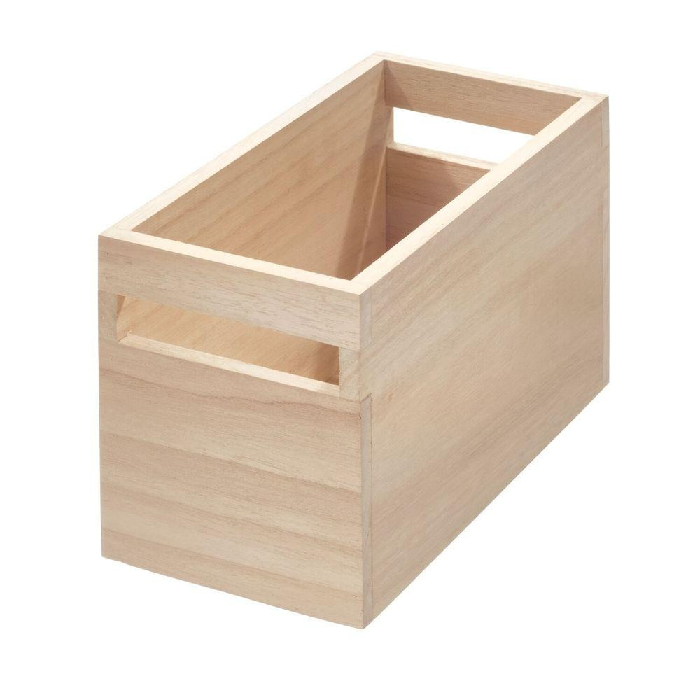 Trälåda, Liten, PAULOWNIA ECO WOOD BOX S, 13 x 25,4 x H 15,2 cm, Natur i gruppen Förvaring / Köksförvaring / Förvaringslådor och burkar hos SmartaSaker.se (43018)