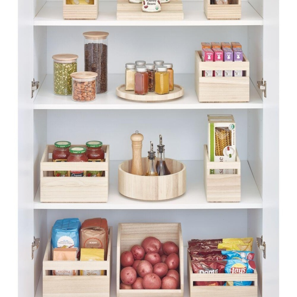 Trälåda, Liten, PAULOWNIA ECO WOOD BOX S, 13 x 25,4 x H 15,2 cm, Natur i gruppen Förvaring / Köksförvaring / Förvaringsburkar hos SmartaSaker.se (43018)