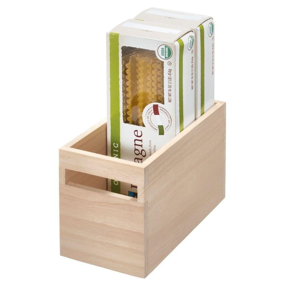 Trälåda, Liten, PAULOWNIA ECO WOOD BOX S, 13 x 25,4 x H 15,2 cm, Natur i gruppen Förvaring / Köksförvaring / Förvaringslådor och burkar hos SmartaSaker.se (43018)