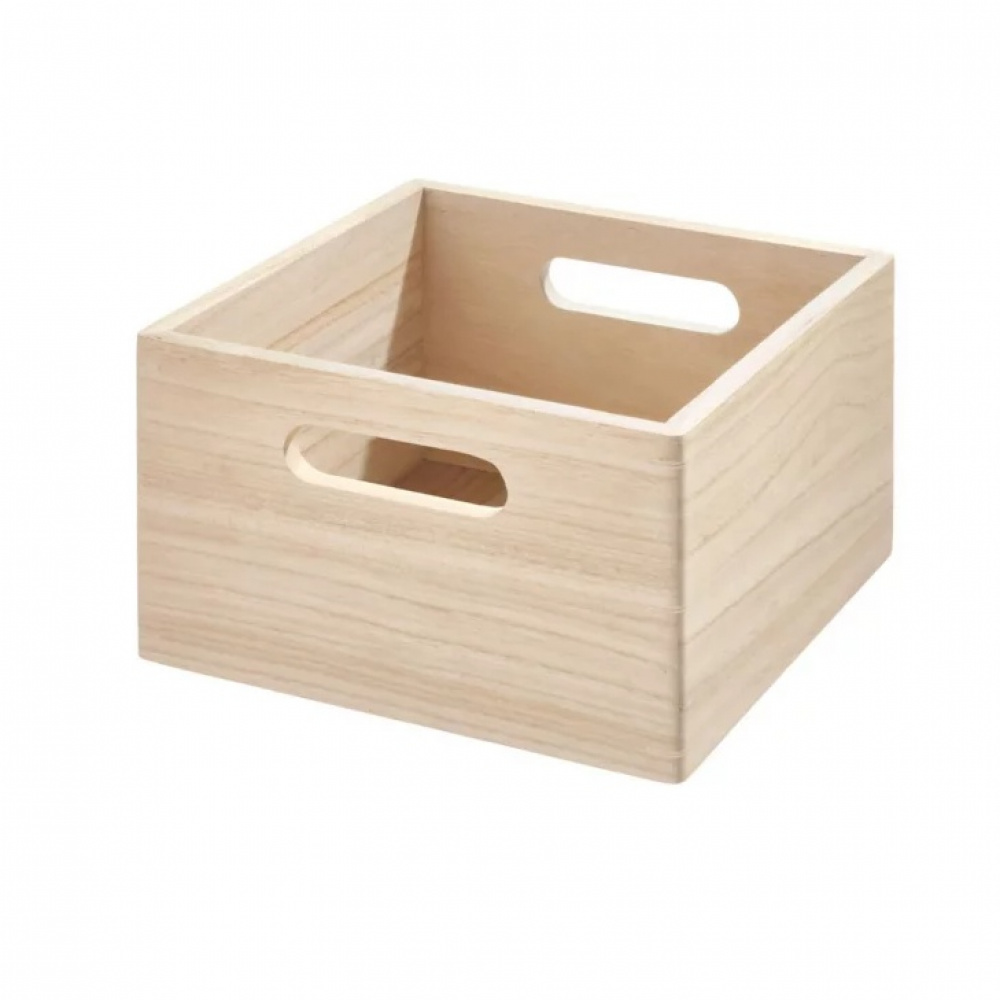 Trälåda, THE HOME EDIT ECO WOOD SQUARE BOX, 25,5 x 25,5 x H15 cm, Natur i gruppen Förvaring / Förvaringslådor hos SmartaSaker.se (43022)