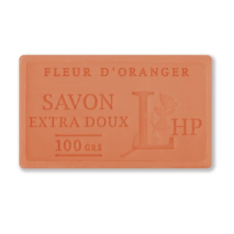 Tvål med Apelsindoft, 100 g, SAVON DE MARSEILLE FLEUR D\'ORANGE, 8,5 x 5 x H 2,5 cm, Orange i gruppen Förvaring hos SmartaSaker.se (43029)