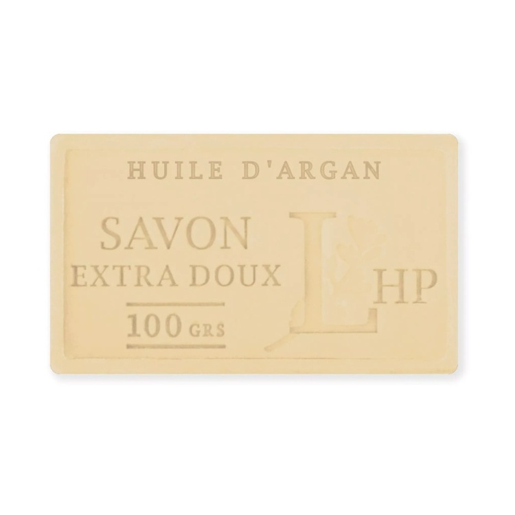 Tvål med doft av Arganolja, 100 g, SAVON DE MARSEILLE D\'ARGAN, 8,5 x 5 x H 2,5 cm, Offwhite i gruppen Tillbehör och liknande hos SmartaSaker.se (43032)