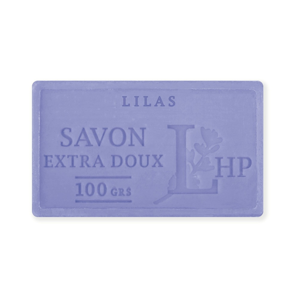 Tvål med Doft av Lilja, 100 g, SAVON DE MARSEILLE LILAS, 8,5 x 5 x H 2,5 cm, Lila i gruppen Tillbehör och liknande hos SmartaSaker.se (43035)