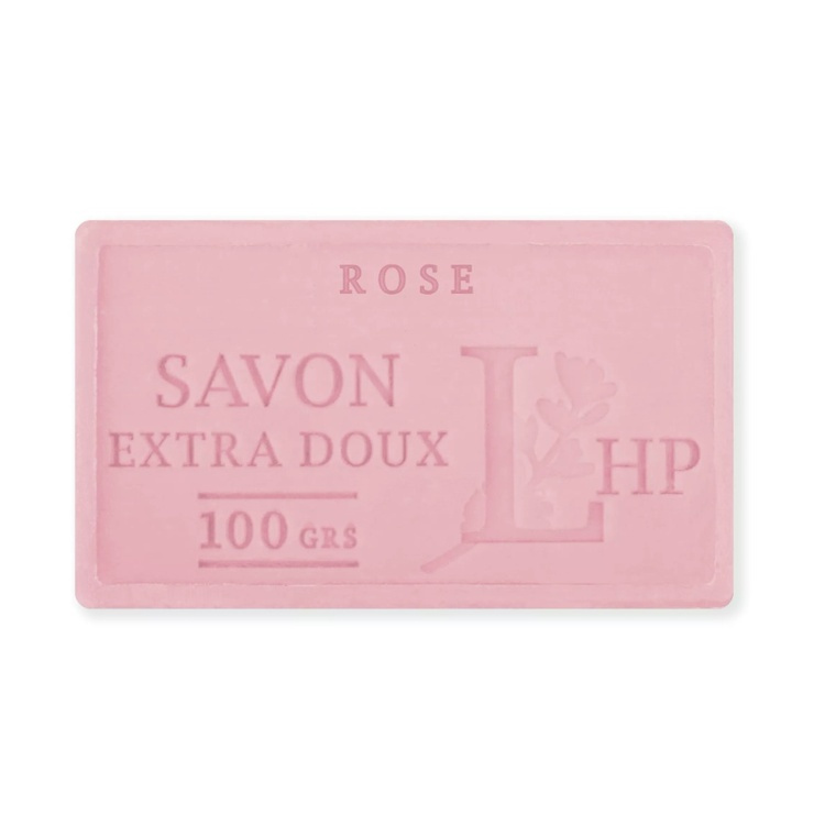 Tvål med doft av rosor, 100 g, SAVON DE MARSEILLE ROSE, 8,5 x 5 x H 2,5 cm, Rosa i gruppen Tillbehör och liknande hos SmartaSaker.se (43040)