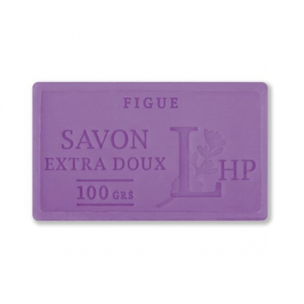 Tvål med Fikondoft, 100 g, SAVON DE MARSEILLE FIGUE, 8,5 x 5 x H 2,5 cm, Lila i gruppen Tillbehör och liknande hos SmartaSaker.se (43043)