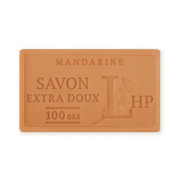 Tvål med Mandarindoft, 100 g, SAVON DE MARSEILLE MANDARIN, 8,5 x 5 x H 2,5 cm, Orange i gruppen Tillbehör och liknande hos SmartaSaker.se (43048)