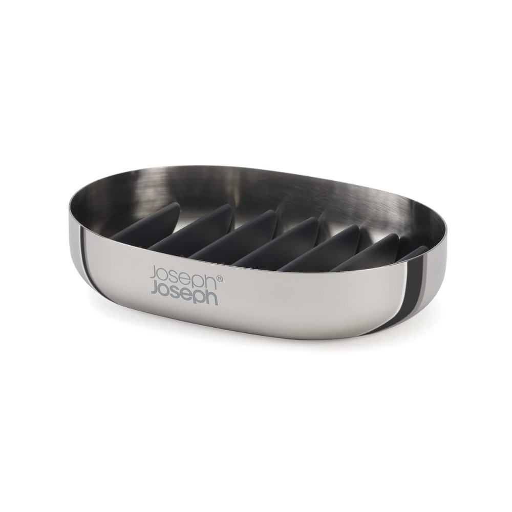 Tvålkopp i rostfritt, EASY STORE LUXE, 11.5 x 8 x H 2,5 cm, Joseph Joseph , Silver / Grå i gruppen Förvaring / Badrumsförvaring hos SmartaSaker.se (43065)