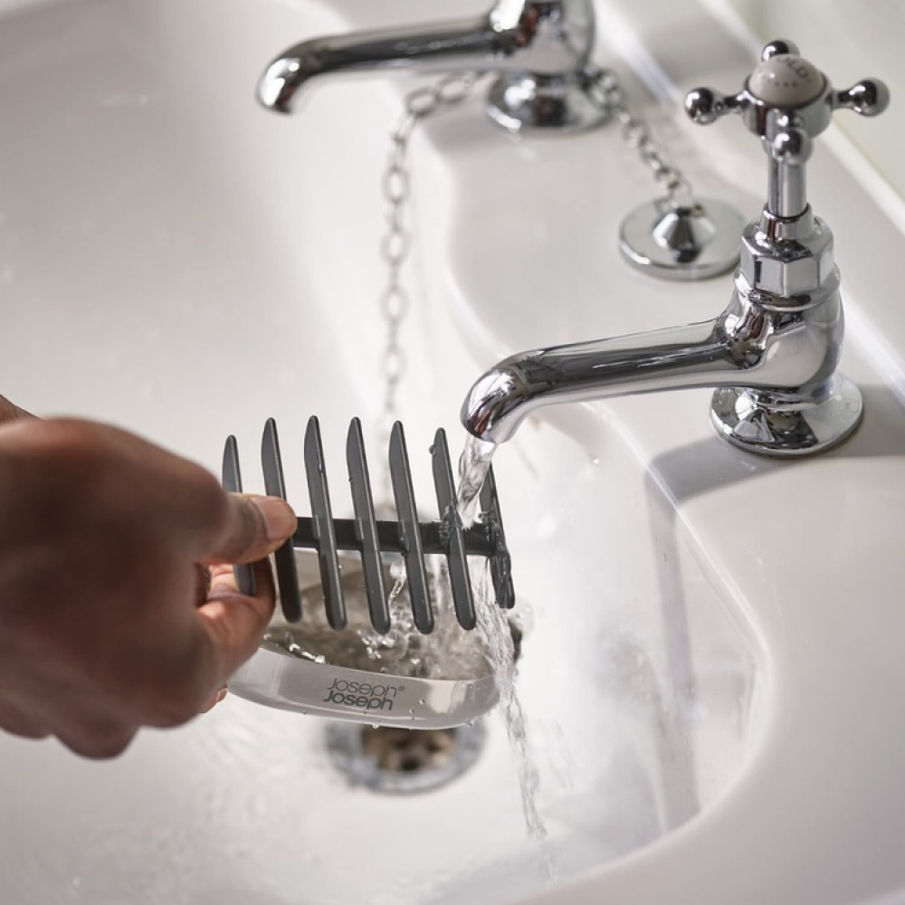 Tvålkopp i rostfritt, EASY STORE LUXE, 11.5 x 8 x H 2,5 cm, Joseph Joseph , Silver / Grå i gruppen Förvaring / Badrumsförvaring hos SmartaSaker.se (43065)