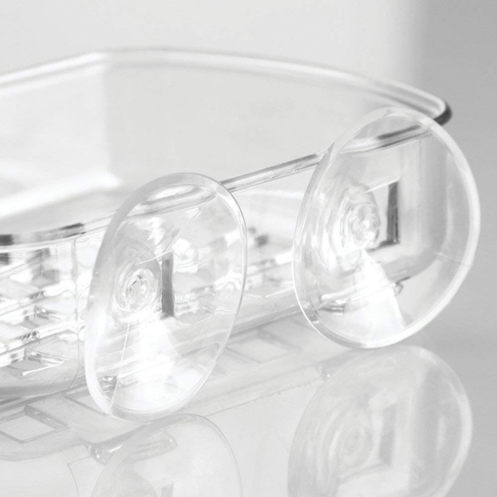 Tvålkopp med sugpropp, SUCTION SOAP DISH, 13 x 10 x H5 cm, Klar i gruppen Förvaring / Badrumsförvaring hos SmartaSaker.se (43067)