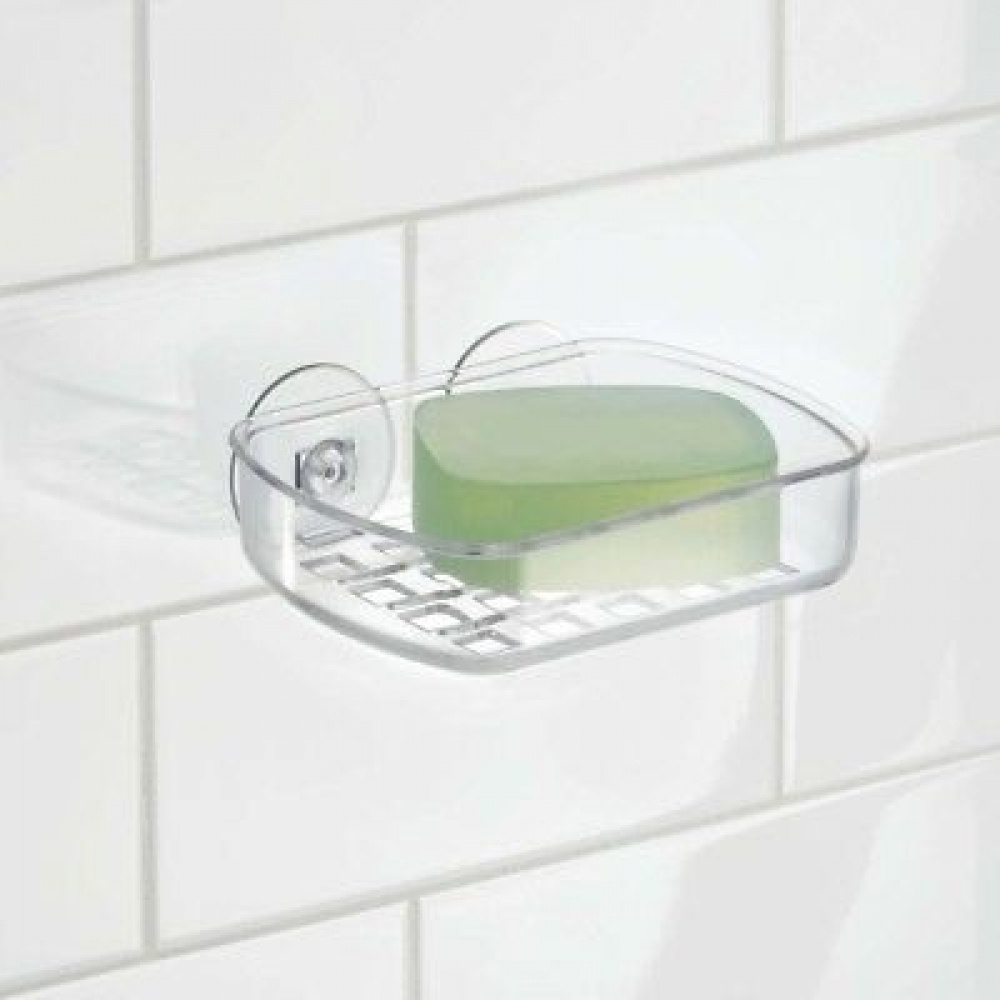 Tvålkopp med sugpropp, SUCTION SOAP DISH, 13 x 10 x H5 cm, Klar i gruppen Förvaring / Badrumsförvaring hos SmartaSaker.se (43067)