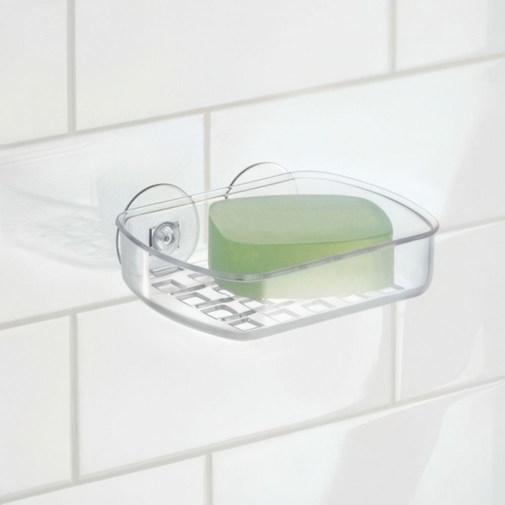 Tvålkopp med sugpropp, SUCTION SOAP DISH, 13 x 10 x H5 cm, Klar i gruppen Förvaring / Badrumsförvaring hos SmartaSaker.se (43067)