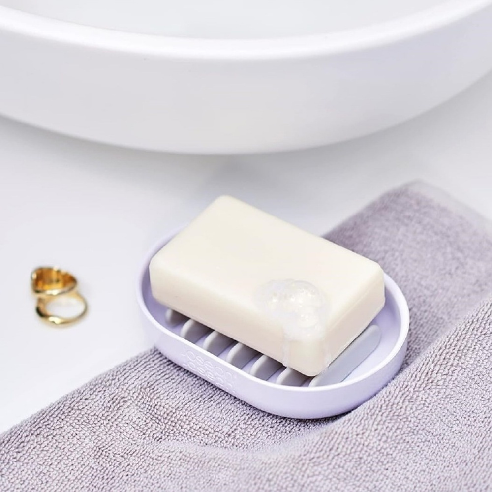 Tvålkopp, DUO QUICK-DRAIN, 11.5 x 8 x H 2,5 cm, Joseph Joseph, Vit i gruppen Förvaring / Badrumsförvaring hos SmartaSaker.se (43070)