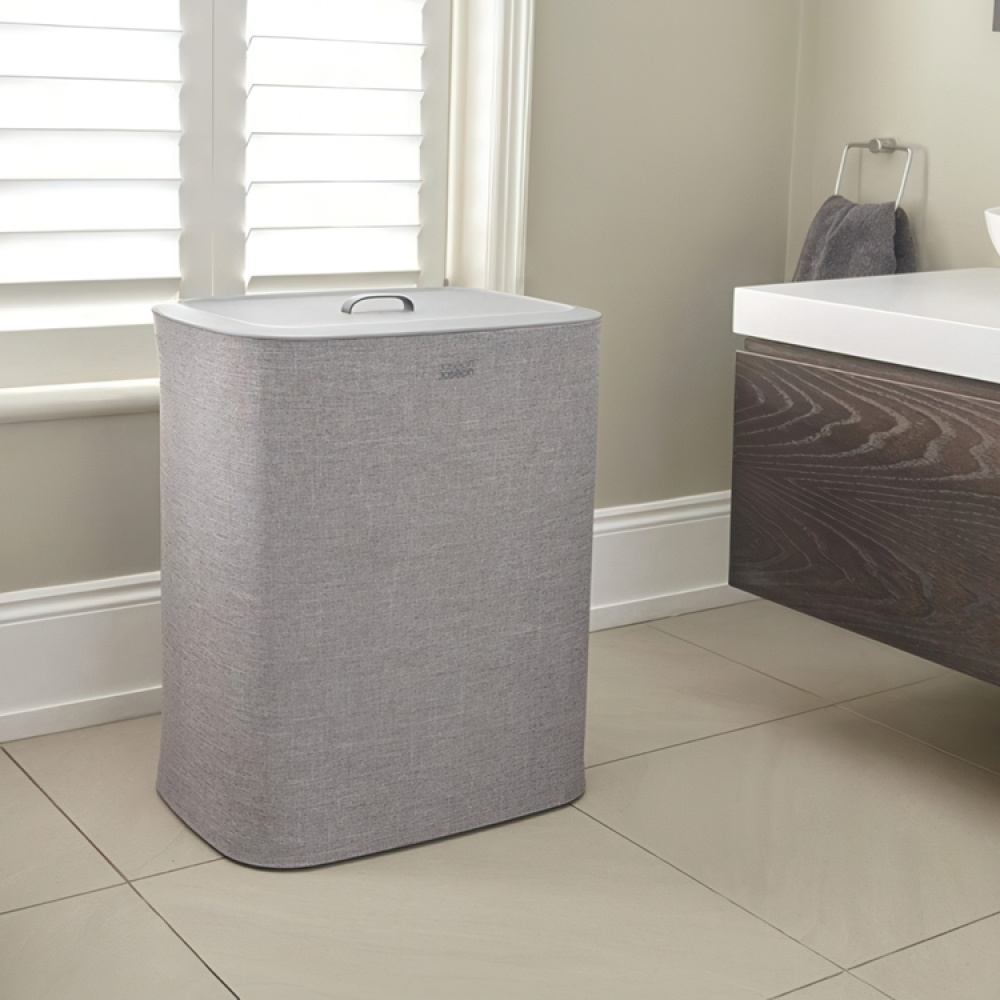 Tvättkorg 2-delad, Uttagbara säckar, 90 L, JOSEPH JOSEPH DUO TOTA, 56 x 39,5 x H 71 cm i gruppen Förvaring / Tvätt och tork / Tvättkorgar hos SmartaSaker.se (43087)