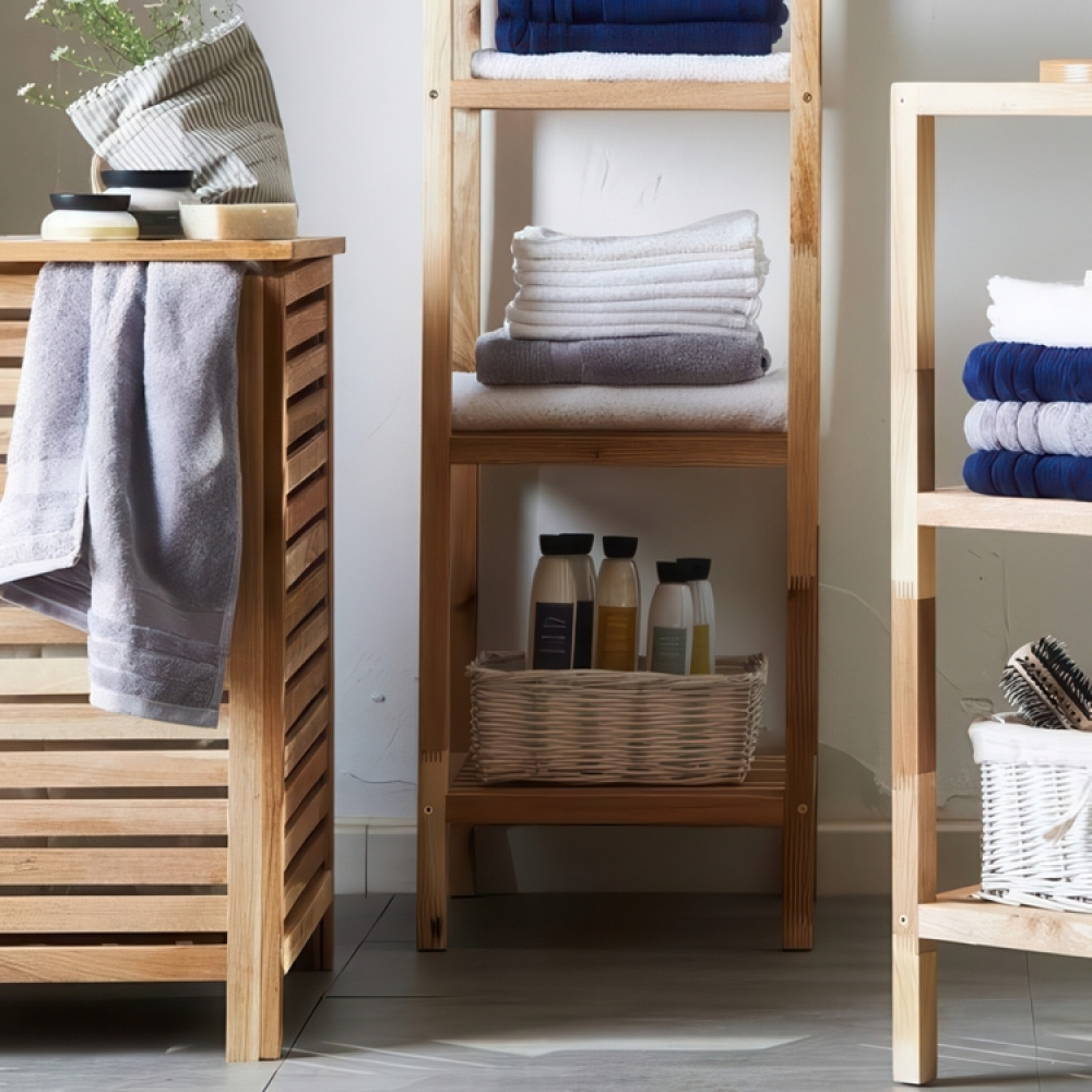 Tvättkorg i valnöt, 56 L, NORWAY, 45 x 45 x H 65 cm , Brun i gruppen Förvaring / Tvätt och tork / Tvättkorgar hos SmartaSaker.se (43092)
