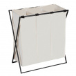 Tvättkorg med 3 fack, 145 L, TRIO XL, 69 x 37 x H 76 cm, Beige / Svart Tvättkorg med 3 fack, 145 L, TRIO XL, 69 x 37 x H 76 cm, Beige / Svart