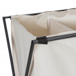 Tvättkorg med 3 fack, 145 L, TRIO XL, 69 x 37 x H 76 cm, Beige / Svart Tvättkorg med 3 fack, 145 L, TRIO XL, 69 x 37 x H 76 cm, Beige / Svart