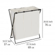 Tvättkorg med 3 fack, 145 L, TRIO XL, 69 x 37 x H 76 cm, Beige / Svart Tvättkorg med 3 fack, 145 L, TRIO XL, 69 x 37 x H 76 cm, Beige / Svart