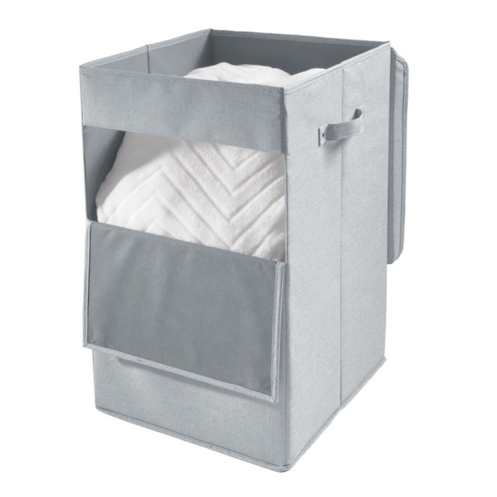 Tvättkorg med lucka, CODI HAMPER, 32 x 36 x H 60 cm, Ljusgrå i gruppen Förvaring / Tvätt och tork / Tvättkorgar hos SmartaSaker.se (43098)