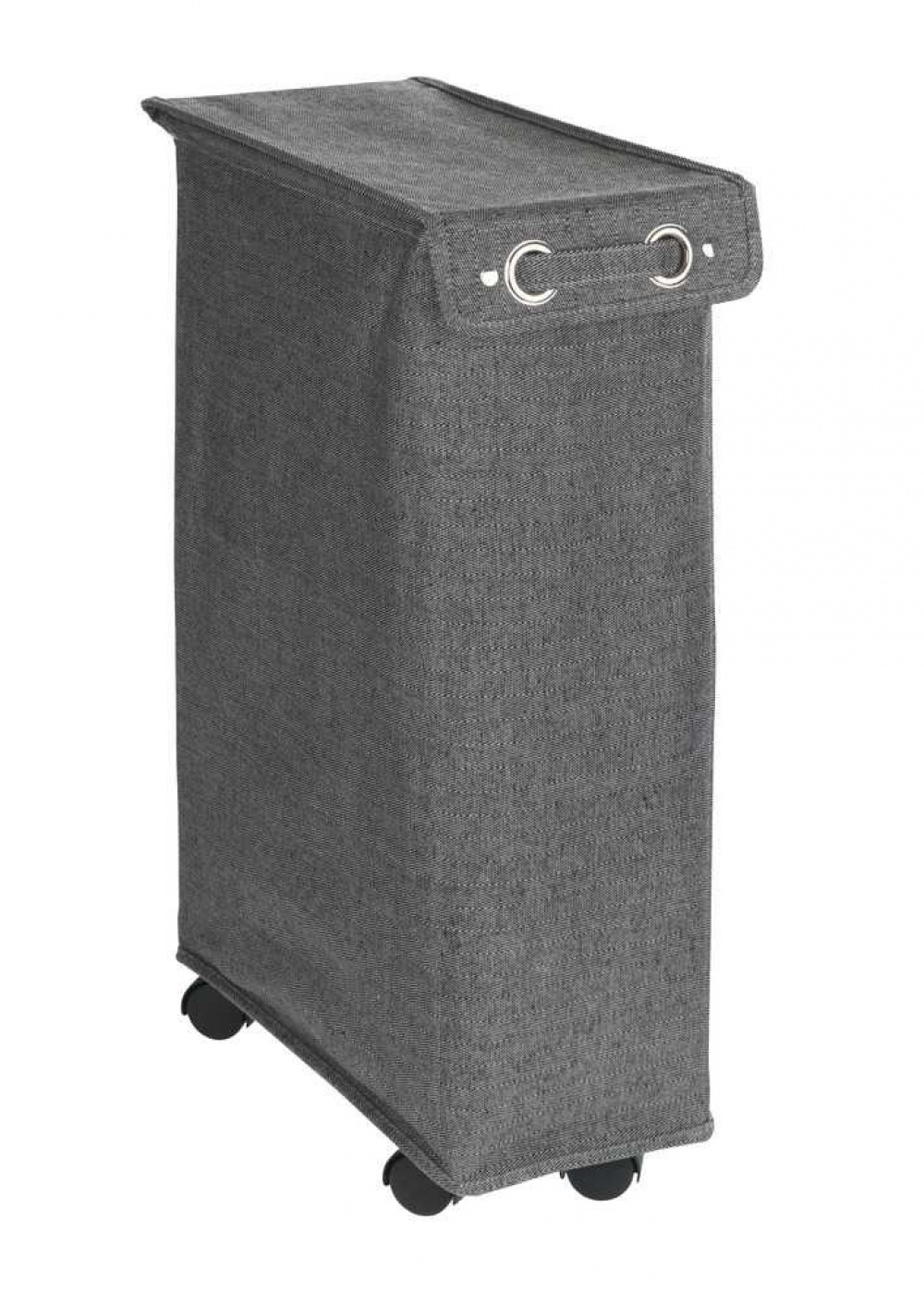 Tvättkorg på hjul, Extra Smal, CORNO PRIME, 18,5 x 40 x H 60 cm, Svart / Vit i gruppen Förvaring / Tvätt och tork / Tvättkorgar hos SmartaSaker.se (43101)