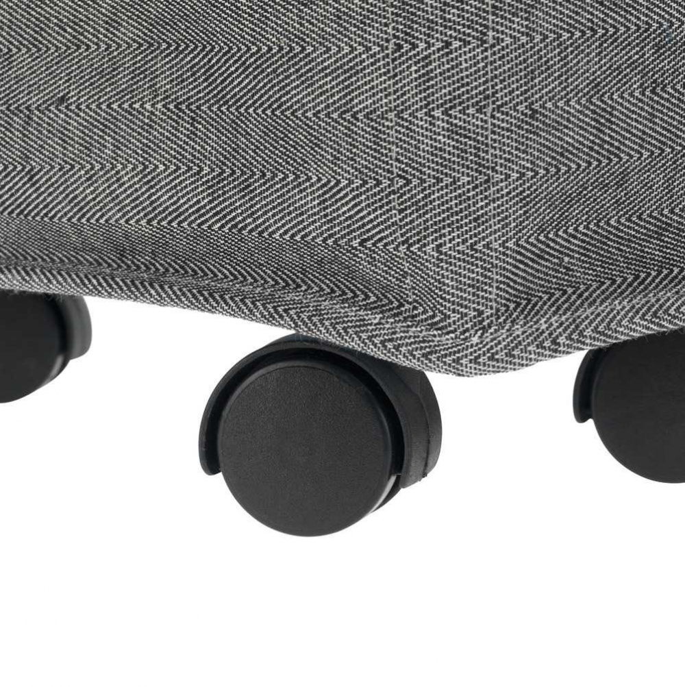 Tvättkorg på hjul, Extra Smal, CORNO PRIME, 18,5 x 40 x H 60 cm, Svart / Vit i gruppen Förvaring / Tvätt och tork / Tvättkorgar hos SmartaSaker.se (43101)